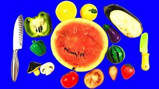 Учим овощи и фрукты с помощью игрушечных и настоящих