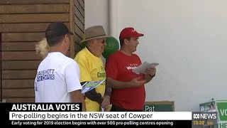 Pre-poll voting gets under way in Kempsey in the NSW seat of Cowper