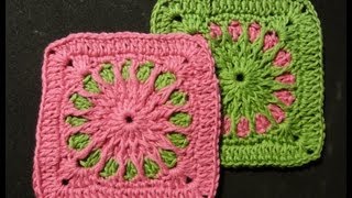 Квадрат с выпуклыми столбиками Вязание крючком CROCHET square