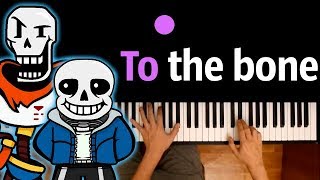 ?To the bone ?НА РУССКОМ (Андертейл) feat. JT Music ● караоке | PIANO_KARAOKE ● ᴴᴰ + НОТЫ & MIDI