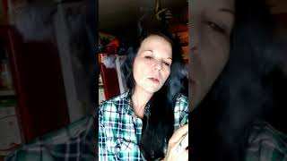 Woman smoking Virginia slim 120