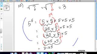 Exponents and Square roots Grade 7 chapter 1 pg 35 Question 10
