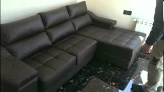 Montaje Chaislonge mod.Maxim Piel Vacuno Color Choco