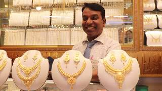 21/22 KDMসোঁনার ব্রাইডাল জুয়েলারি সেট/21/22 KDM GOLD BRIDAL NECKLACE SET.