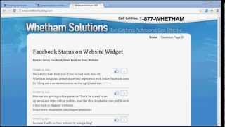 Facebook Status On Website Widget -- How to Setup Facebook News Feed on Your Website
