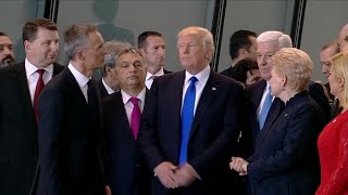 Raw Video: Trump's Push At NATO Causes Online Stir