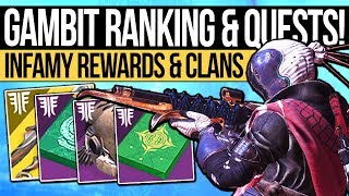 Destiny 2 | GAMBIT RANK SYSTEM & VENDOR QUESTS! Infamy Rewards, Clan Rework, DLC Unlocks & New PvP!