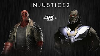 Injustice 2 - Хэллбой против Дарксайда - Intros & Clashes (rus)