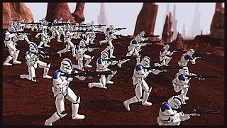 Clones Engage Battle Droids - 501st on Geonosis | Men of War Assault Squad 2 Star Wars Mod Gameplay