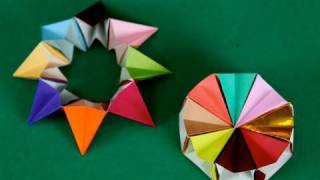 Ruota corona 8 pezzi origami Origami Magic Circle