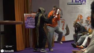 Dabo Swinney jumps into players’ lap in fear | ESPN