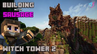 Minecraft - Building with Sausage - Medieval Witch Tower 2!!!