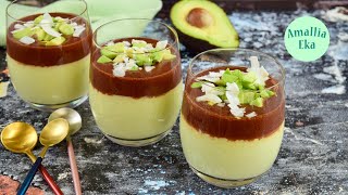 Agar Agar Avocado Pudding with Chocolate Sauce | Vegan Dessert