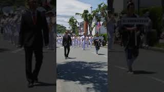 Japanese Maritime Self Defense Force JMSDF band on parade at Black Ship Festival 黒船祭り