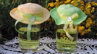Hüte für Getränkegläser. Hats. HÄKELN CROCHET