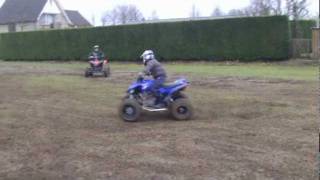 Robin en Harm op de Yamaha Quad 250cc 2012.
