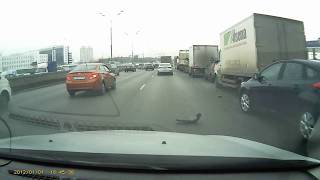 ДТП на МКАДе, 65 км. 02.03.2018 около 10 часов утра