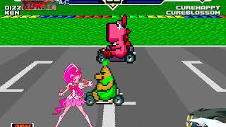 DIzzy and KOF98 Ken vs Cure Happy and Cure Blossom MUGEN BATTLE