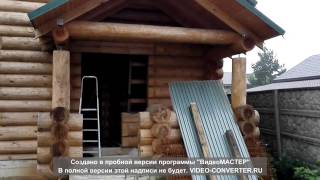 Скрытая электропроводка в бане из бруса ручной рубки