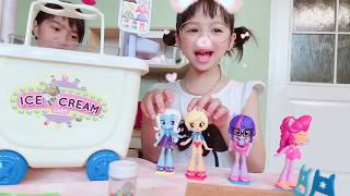 zabawki , toys , ice cream cart , pony , play doh , đồ chơi xe bán  kem