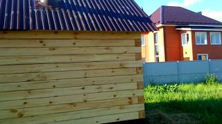 Баня 4х4 из бруса с террасой # п. Борисоглебск
