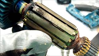 Дрель MAKITA HP 1620 искрит дымит, РАЗБОРКА ДИАГНОСТИКА\Repair drills : sparks smokes
