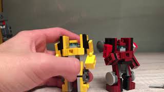 Custom Lego transformers Jeep Bumblebee and Cliffjumper