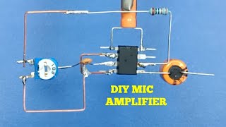 DIY MIC AMPLIFIER WITH IC LM386 #DIYAudio #LM386Amplifier #MicrophoneAmplifier