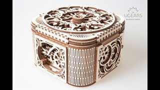 Ugears. Шкатулка для драгоценностей с секретом. Сувенир-конструктор.