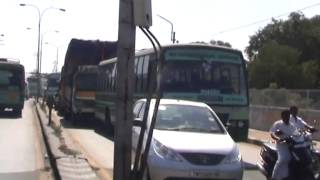 trichy 13 1 15 trafic jam at head postoffice to tvs tolgate road passenger sufferd
