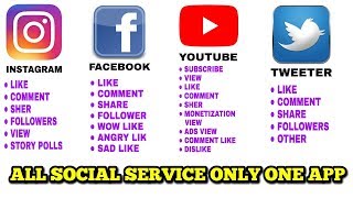 Instagram, YouTube, Facebook, Twitter ,id growing app AD RBSOCIAL APPLICATION
