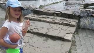 Очень жаркий день в Перми/фонтаны и фонтанчики/ дождь и гроза