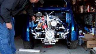 Wild Fiat 600 First fire of Turbo Motor