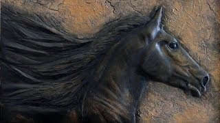 Барельеф Мустанг. Вадим Андреев.Bas-relief.