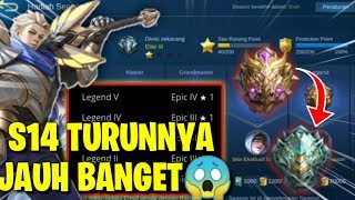 BOCORAN PENURUNAN RANK SEASON 14 ALL DIVISI/TIER | Mobile Legends