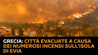 Grecia: città evacuate a causa dei numerosi incendi sull'isola di Evia