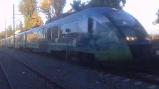 Trains at halikida line between Avlida and agios Georgios