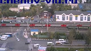 Электричка сбивает машину в Щербинке