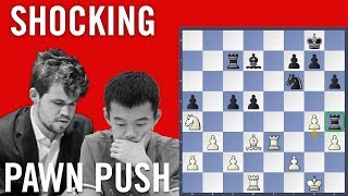 Shocking pawn push - Carlsen vs Ding Liren | European Club Cup 2018