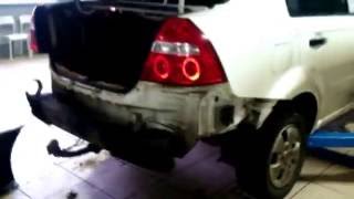 Chevrolet Aveo (Седан) - Снятие заднего бампера