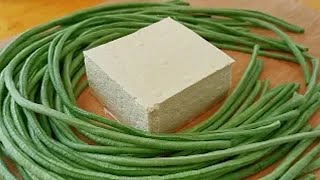 【小穎美食】一块豆腐一把豆角，不用炒不用燉，出鍋比紅燒肉還香