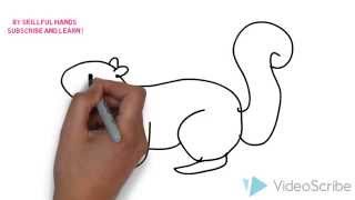 How to Draw a squirrel (for Kids) / Как нарисовать белку (Для детей)
