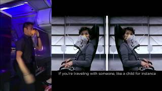 Side by side - Virgin America Flight Attendant Safety Dance