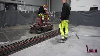 Ремонт бетонных полов (ремонт топпинга) Polishing system for power trowel