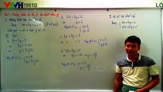 [Toán 10] Bài 3 - Phương trình và hệ phương trình bậc nhất nhiều ẩn