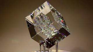 Fantastik Spectrum Cube - Glass Sculpture by Jack Storms