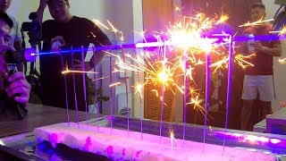 Tia laser 7000mW xuyên thấu vạn vật | 7000mW laser pierces everything | Sơn Zdai