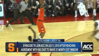 ACC NOW Update Syracuse to ACC in 2013