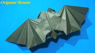 Как сделать летучую мышь из бумаги. Оригами летучая мышь. Origami bat.