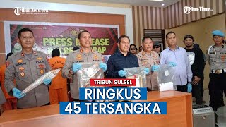 Operasi Pekat 20 Hari, Polres Sidrap Ungkap 26 Kasus dan Amankan 45 Tersangka